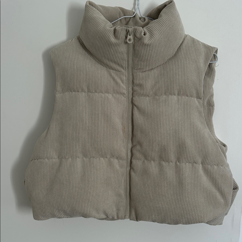 Only Beige Ribbed Vest